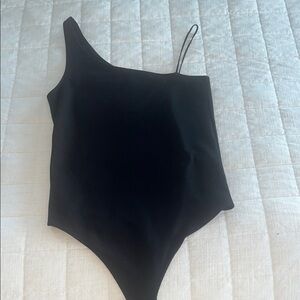 Abercrombie Black One-Shoulder Bodysuit- size medium